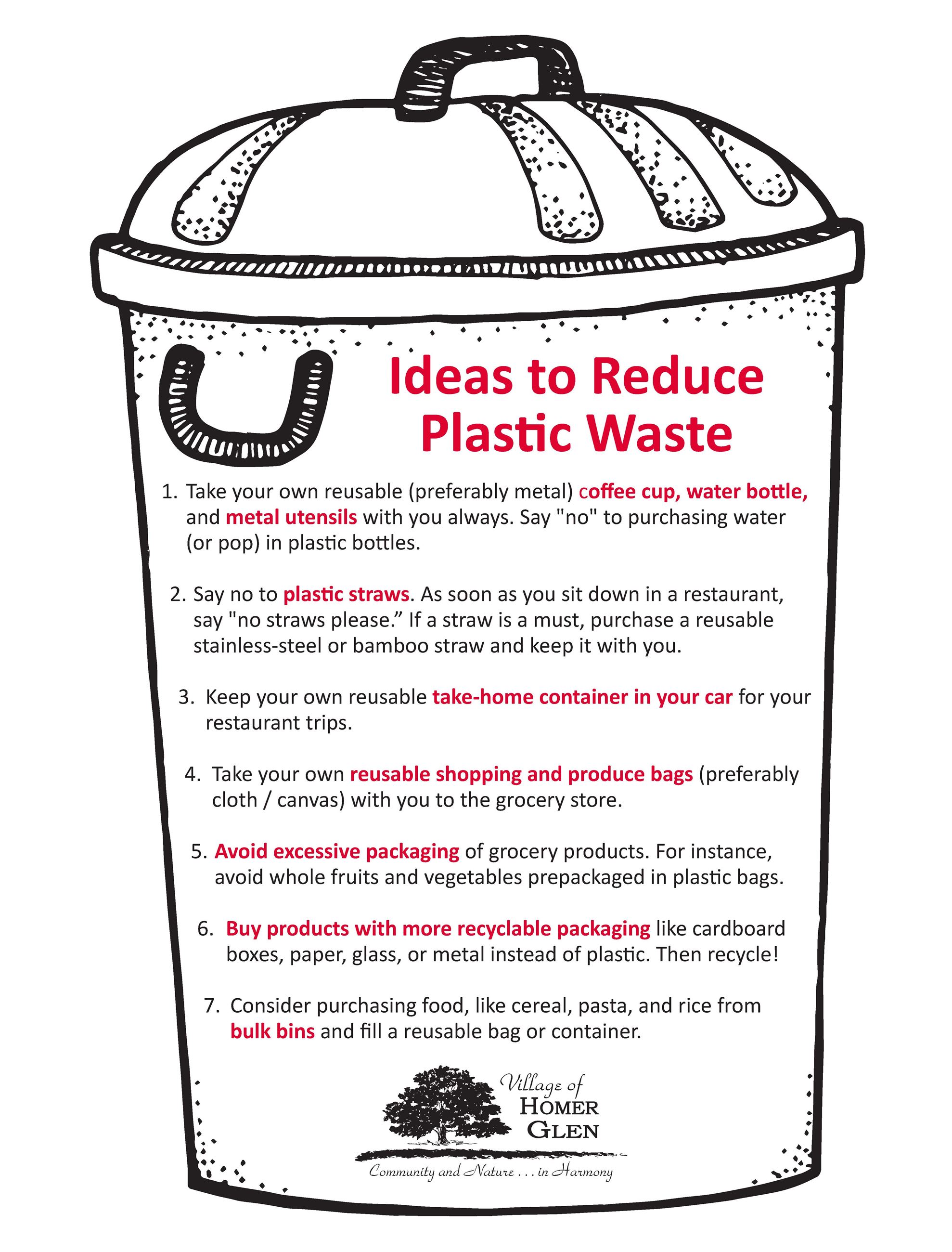 Ideas to Reduce Plastic Waste