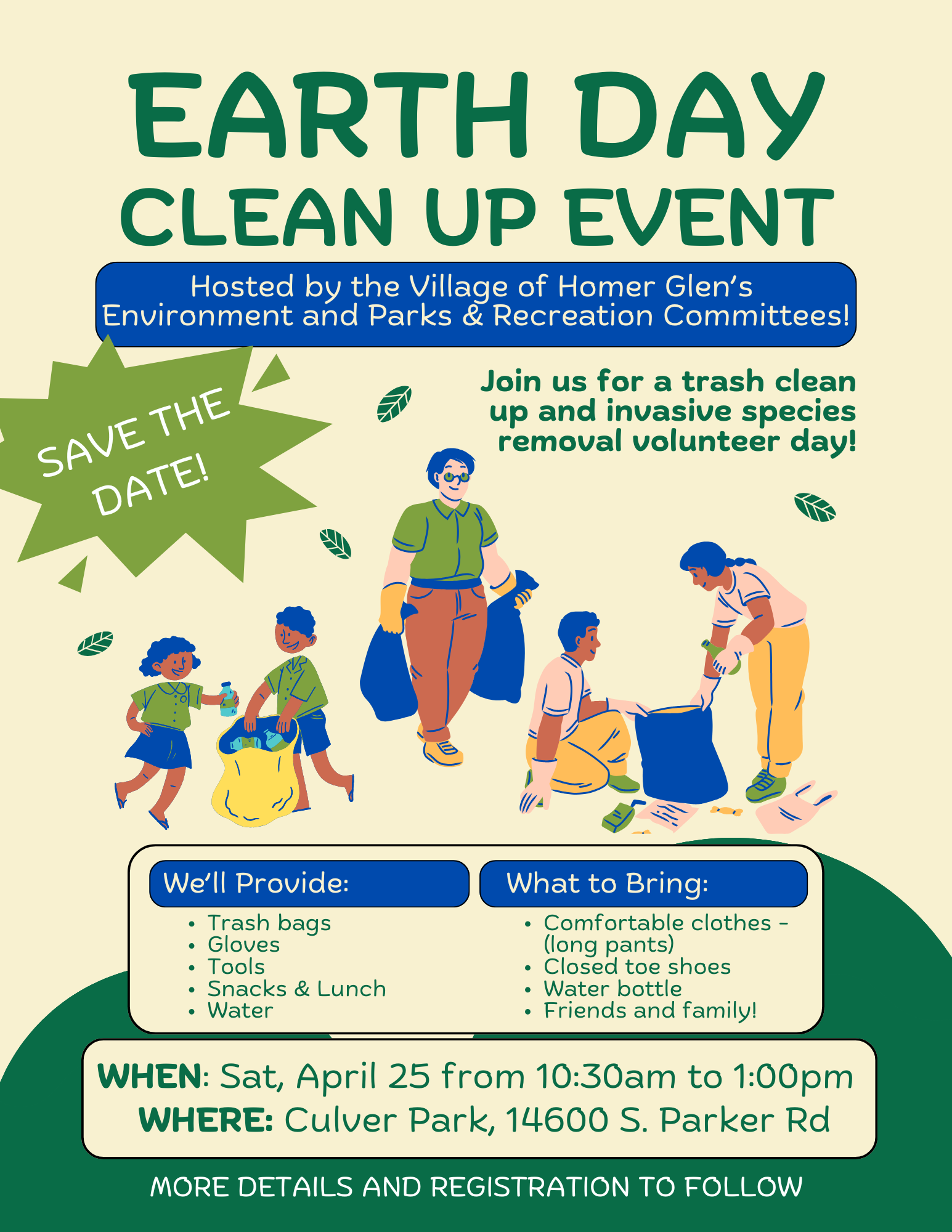 Earth Day Clean Up Event 2026 Flyer