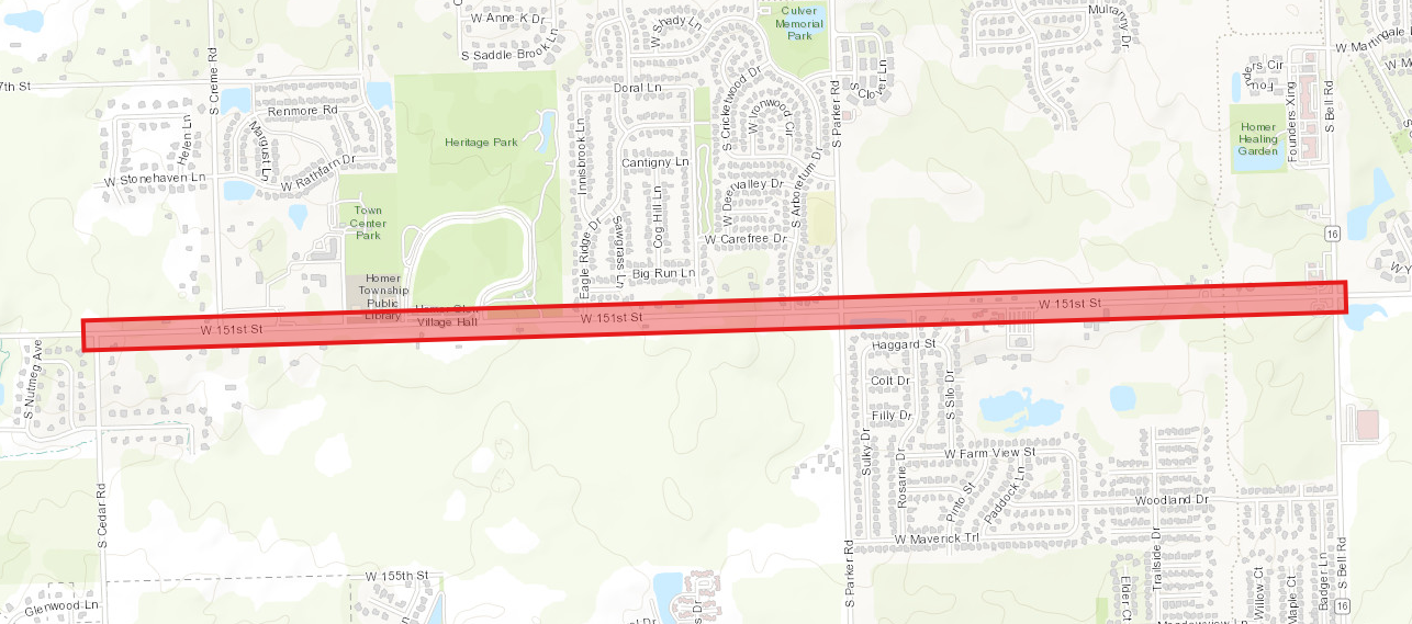 151st St Project Limits