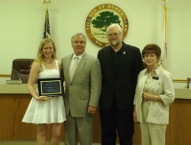 Allison Norvil, Mayor Daley, Bob Parks and Trustee Sabo